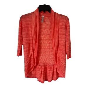 Woman’s Coral Lace Cardigan Size S. Used once.